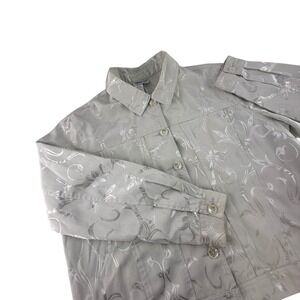 Coldwater Creek Y2K Brocade Jacquard Jacket Regencycore Arts Glam Jean Jacket XL